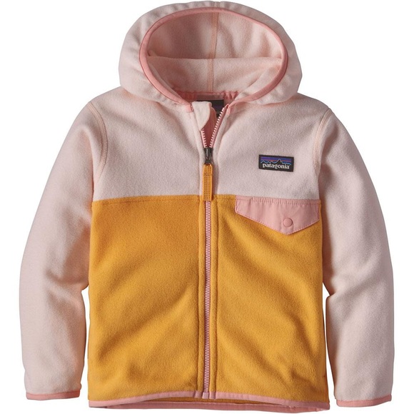 Patagonia Other - Patagonia 12-18 Month Baby Toddler Pink Orange Fleece Jacket Sweater Hooded